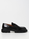 Maison Margiela Leather Penny Loafers In Black