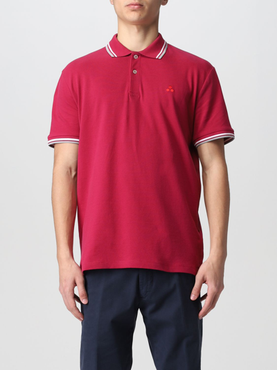 Peuterey Polo Shirt  Men In Black Cherry