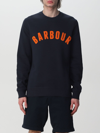 Barbour Prep-logo Crew-neck Sweatshirt In Navy