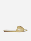 Tory Burch Eleanor Calfskin Medallion Flat Sandals