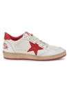 Golden Goose Women's Star Patch Perforated Sneakers In White Red