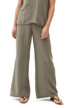 Michael Stars Susie High-rise Wide Leg Pant In Green