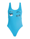 Chiara Ferragni One-piece Swimsuits In Blue