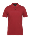 Hugo Boss Polo Shirts In Brick Red