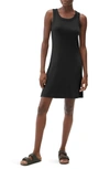 Michael Stars Eliza Wide Binding Tank Dress In Black