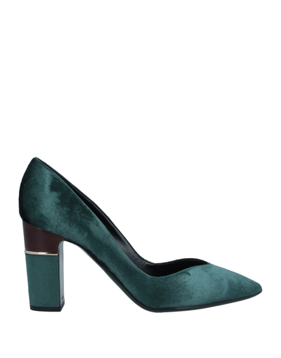Pollini Pumps In Emerald Green