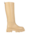 Gia Couture Knee Boots In Sand