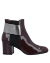 Pollini Ankle Boots In Maroon