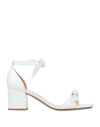 Alexandre Birman Clarita Leather Heeled Sandals In White