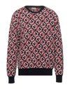 Moncler Men's Logo Jacquard Crew Sweater In Black