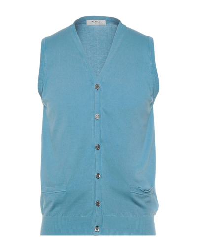 Alpha Studio Cardigans In Blue