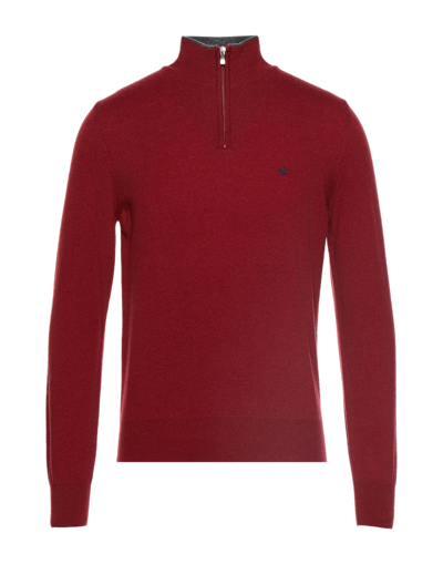 Brooksfield Turtlenecks In Brick Red