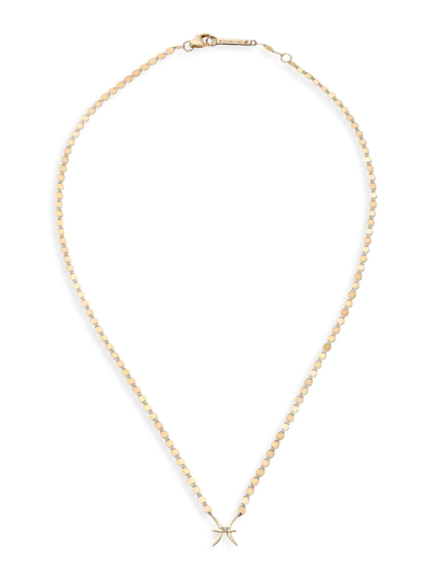 Lana Jewelry Women's Twenty 14k Gold & Diamond Pisces Necklace