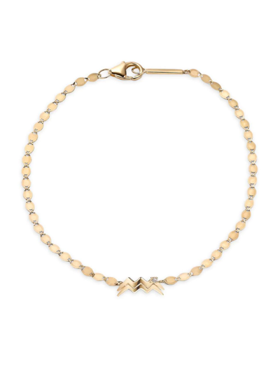 Lana Jewelry Women's Twenty 14k Gold & Diamond Aquarius Bracelet