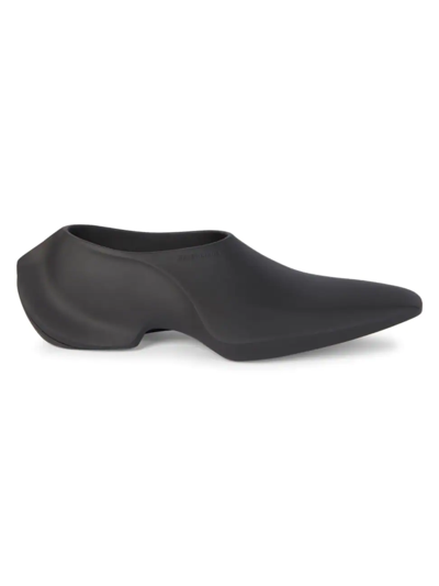 Balenciaga Space Shoe Faux Patent Leather Loafers In Black Matt