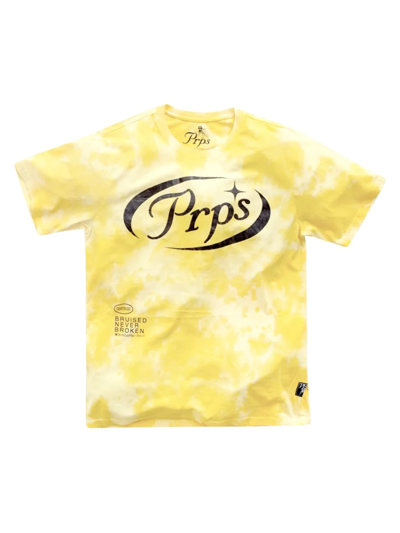 Prps Calliope Tie-dyed Logo T-shirt In Yellow