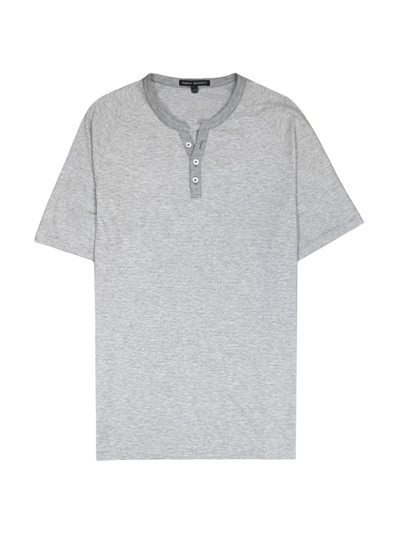 Robert Barakett Cecil Raglan Henley T-shirt In Light Grey