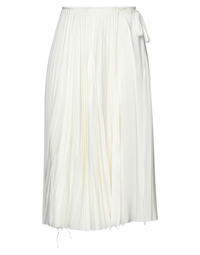Valentino Midi Skirts In White