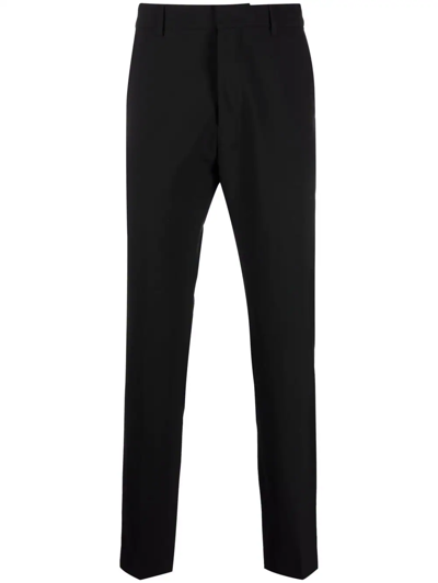Ami Alexandre Mattiussi Wool Trousers With Pockets And Belt Loops In Black