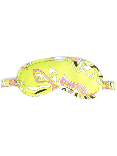 Emilio Pucci Africana-print Eye Mask In Green