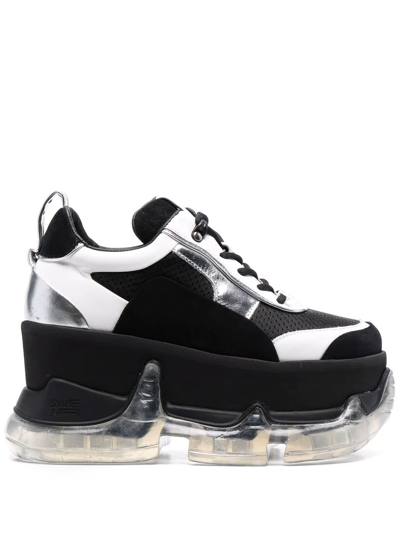 Swear Air Revive Nitro Platform Sneakers In Silver/white