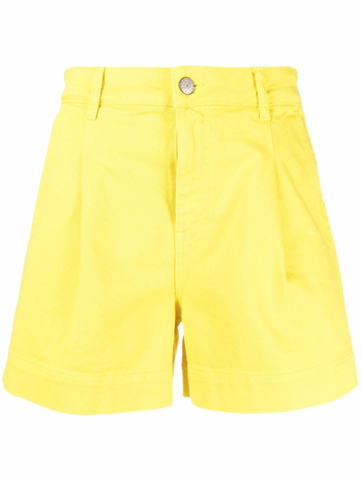 P.a.r.o.s.h Cabare Pleat-detail Shorts In Gelb