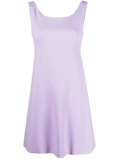 Moschino Scoop-neck Sleeveless Dress In Purple