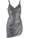 Philipp Plein Crystal-embellished Logo Mini Dress In Black