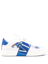 Valentino Garavani Vl7n Blue Panelled Sneakers In White