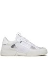Valentino Vl7n Low-top Sneaker In Calfskin And Mesh Fabric With Bands In White