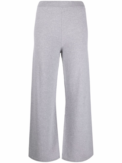 Paula Wide-leg Cashmere Trousers In Grey