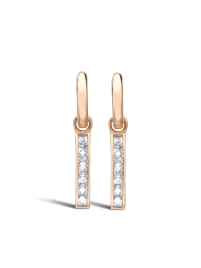 Pragnell 18kt Rose Gold Rockchic Diamond Earrings In Rosa
