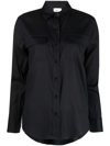 Paula Long-sleeve Silk Shirt In Black