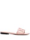Bally Interlocking Logo Sandals In Nude