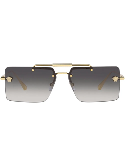 Versace Gradient-lens Sunglasses In Grey