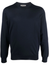 Corneliani Fine Knit Jumper In Blau