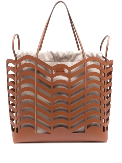 Chloé Convertible Kayan Tote Bag In Brown