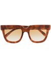 Retrosuperfuture Tortoiseshell-effect Oversize-frame Sunglasses In Brown