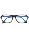 Tom Ford Ft5806b Rectangular Glasses In Black
