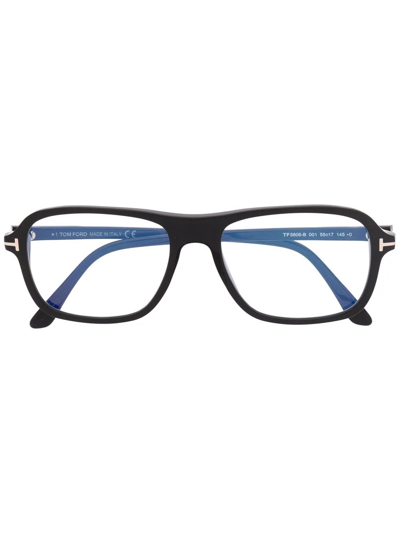 Tom Ford Ft5806b Rectangular Glasses In Black