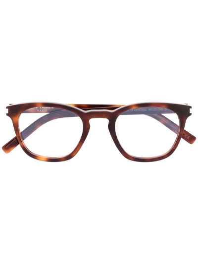 Saint Laurent Sl 28 Opt D-frame Glasses In Brown