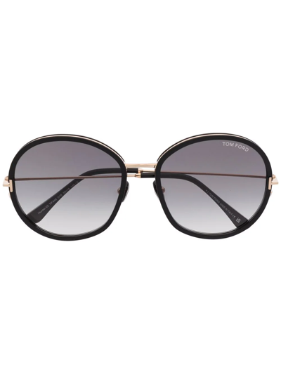 Tom Ford Ft0946 Round Sunglasses In Black