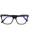 Tom Ford Ft5812 Soft Cat-eye Glasses In Black