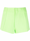 Jacquemus Limao High-waisted Mini Shorts In Grün
