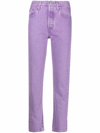 Levi's 501 Cropped Cherry-patch Jeans In Violett