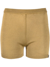 Alyx Metallic-thread Knit Shorts In Gold