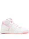 Saint Laurent High-top Leather Sneakers In Weiss