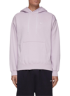 Nike Swoosh Embroidered Drawstring Hoodie In Purple