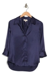 Lagence Dani Silk Charmeuse Blouse In Medieval Blue