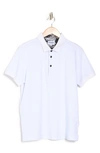 Duchamp Contrast Trim Knit Polo Shirt In White